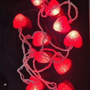 Vintage Cool Stuff Red Heart Novelty Lights. Target 2000! 8' Long.